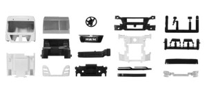 Herpa 083928 MAN TGX XLX Euro 6 bez owiewek i spojlera 2 szt. KIT 