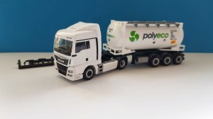 Herpa 311694 MAN TGX XLX Swapcontainer Polyeco
