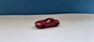 Herpa 430784 Mercedes-Benz SLS AMG, Le Mans red metallic z czarnymi felgami  