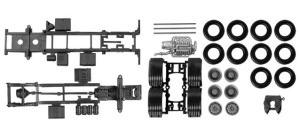 Herpa 082181 Podwozia Scania Hauber 3-oś 2 szt.  