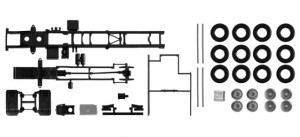 Herpa 084697 Podwozie Mercedes Econic pod zabudowę skrzyniową 2 szt. KIT 