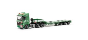 Herpa 317627 Mercedes-Benz Arocs Streamspace Semitieflader Trost
