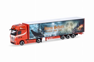 Herpa 317450 Mercedes-Benz Actros L Gigaspace Lowliner Ferntrans Haas