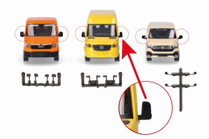 Herpa 054508 Lusterka do (MB Sprinter, VW Crafter/MAN TGE, VW T6.1) 5 szt.