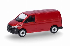 Herpa 096799-002 Volkswagen (VW) T6.1 Furgon, cherry red