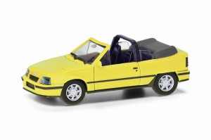 Herpa 421027 Opel Kadett E Gsi Cabrio, Jamaica yellow