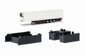 Herpa 054645 Paleciary i skrzynki do naczep 15 m 2 x białe, 2 x czarne