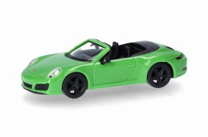 Herpa 420365 Porsche 911 (991) Carrera 2 Cabrio, lizard green