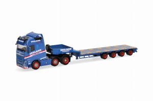 Herpa 319805 Volvo FH GL 2020 6x2 Semitieflader Seeland