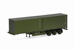 Herpa 747240 Naczepa 2 x 20ft. Container Wojsko