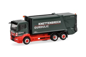 Herpa 319379 MAN TGS NN śmieciarka FAUN VARIOPRESS Knettenbrech Gurdulic
