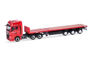 Herpa 319508 MAN TGX GX Teletrailer Scholpp