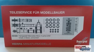 Herpa 084369 Podwozie do Mercedes 4-oś (2szt.)