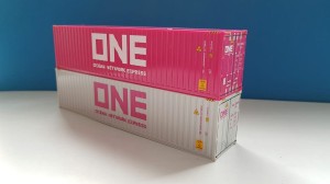 Herpa 076449-005 Container-Set 2x40 ft. ONE / ONE 1:87 H0