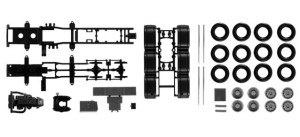 Herpa 084345 Podwozie do MB SLT 4-oś Heavy Duty (gabaryt)  biały (2 szt)