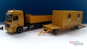 Herpa 926065 Mercedes Actros `08 z przyczepą TU3 i Container Leonhard Weiss 