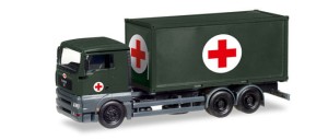 Herpa 746250 MAN TGA XL z kontenerem Bundeswehr 